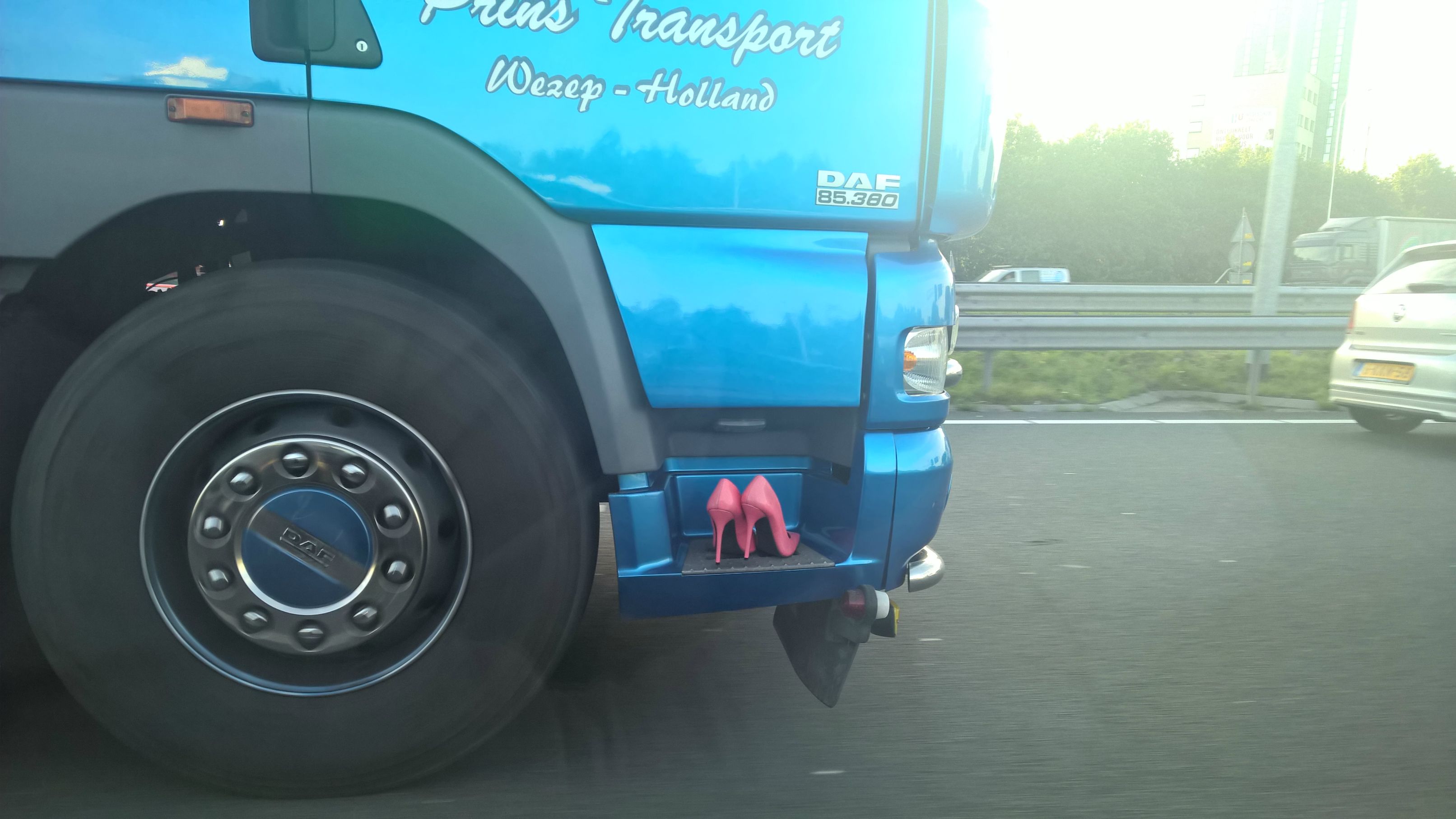 Funny Photo of the day for Monday, 05 October 2015 from site Jokes of The  Day - Truck driver has company